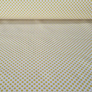 Tela de Popelín Blanca Lunar Amarillo 7mm (ancho 1,60M)