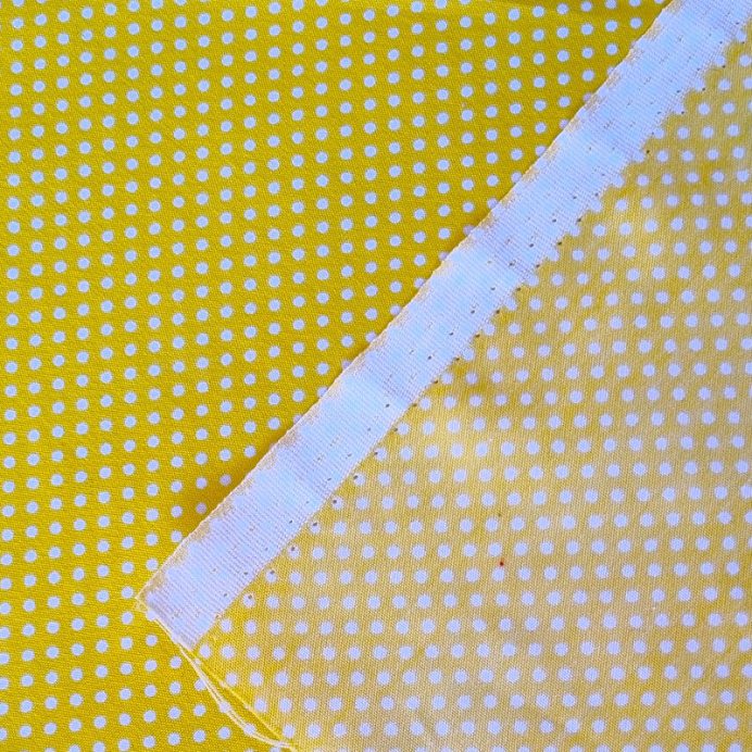 Tela de Popelín Amarilla Lunar Blanco 3mm (ancho 1,60M) - Imagen 3