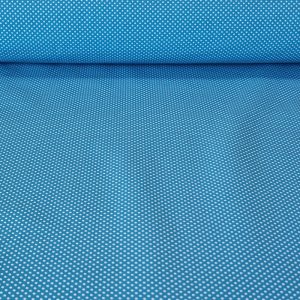 Tela de Popelín Turquesa Lunar Blanco 3mm (ancho 1,60M)