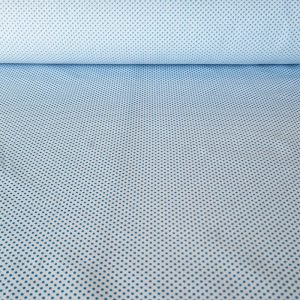 Tela de Popelín Blanca Lunar Turquesa 3mm (ancho 1,60M)