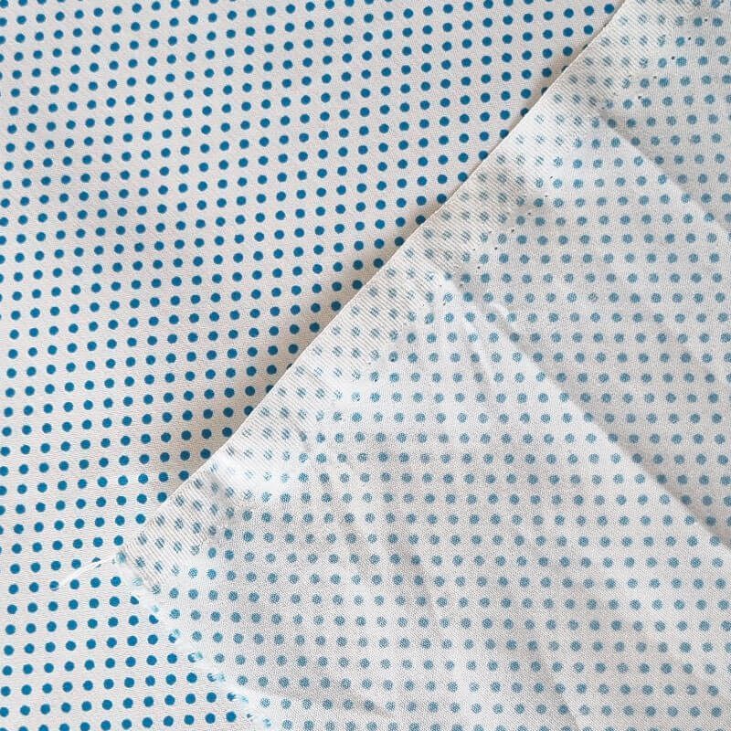 Tela de Popelín Blanca Lunar Turquesa 3mm (ancho 1,60M) - Imagen 4