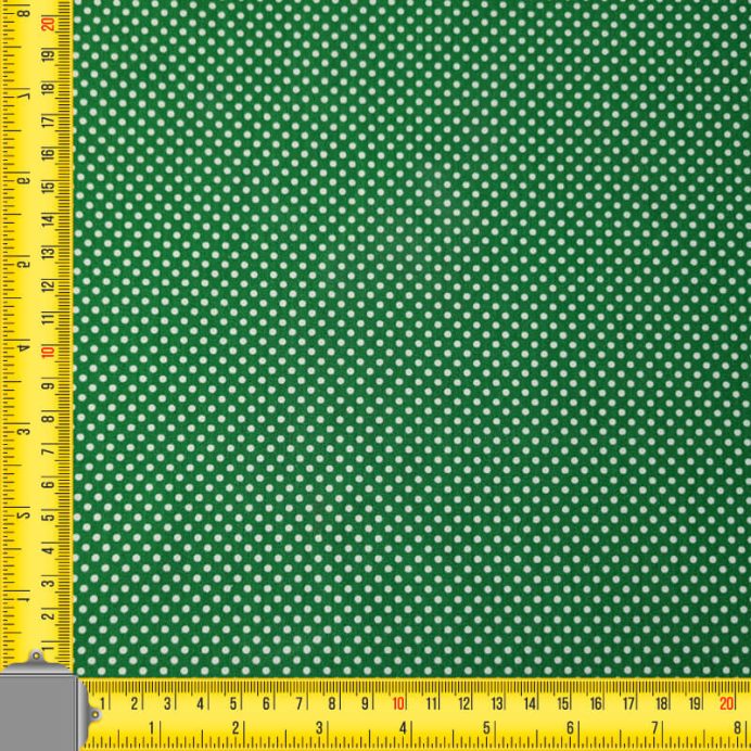 Tela de Popelín Verde Andalucía Lunar Blanco 3mm (ancho 1,60M) - Imagen 4