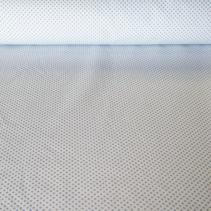 Tela de Popelín Blanca Lunar Celeste 3mm (ancho 1,60M)
