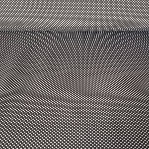 Tela de Popelín Negra Lunar Blanco 3mm (ancho 1,60M)