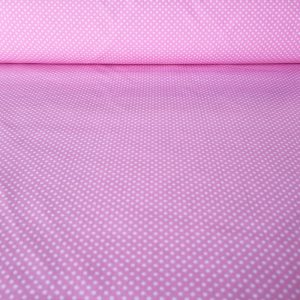 Tela de Popelín Rosa Bebé Lunar Blanco 3mm (ancho 1,60M)