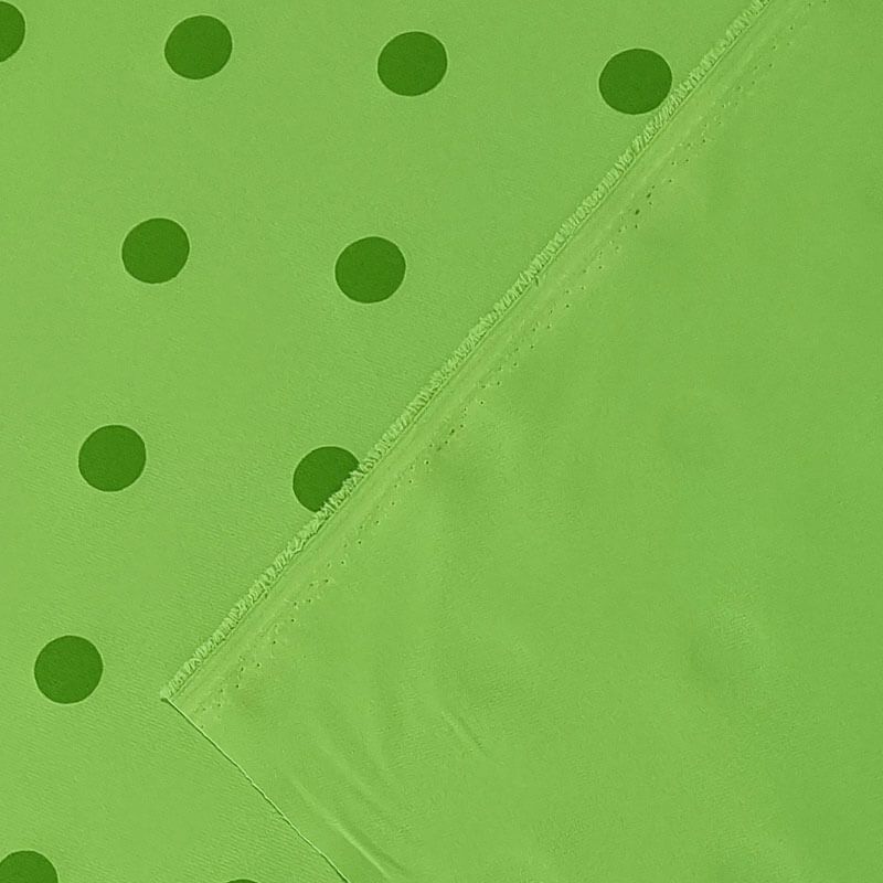 Tela Bielástica Verde Pistacho con Lunares Monocolor de 2cm (ancho 1,50M) - Imagen 3