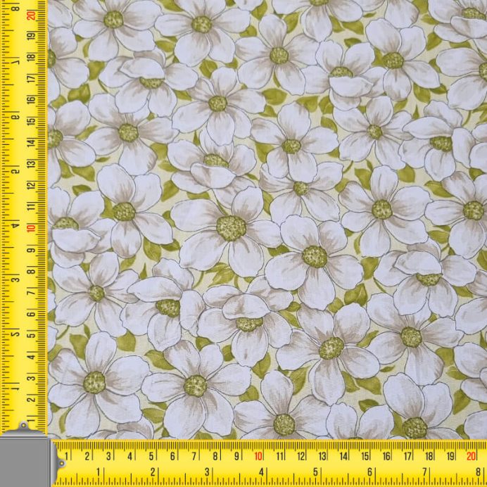 Tela de Popelín 100% Algodón Flores Hawaianas (ancho 1,50M) - Imagen 4
