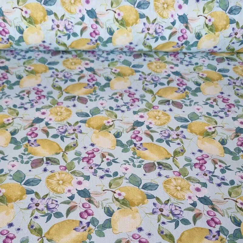 Tela de Popelín 100% Algodón Limones (ancho 1,50M) - Imagen 5