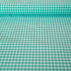 Tela de Cuadros Vichy Verde Agua (ancho 1,60M)