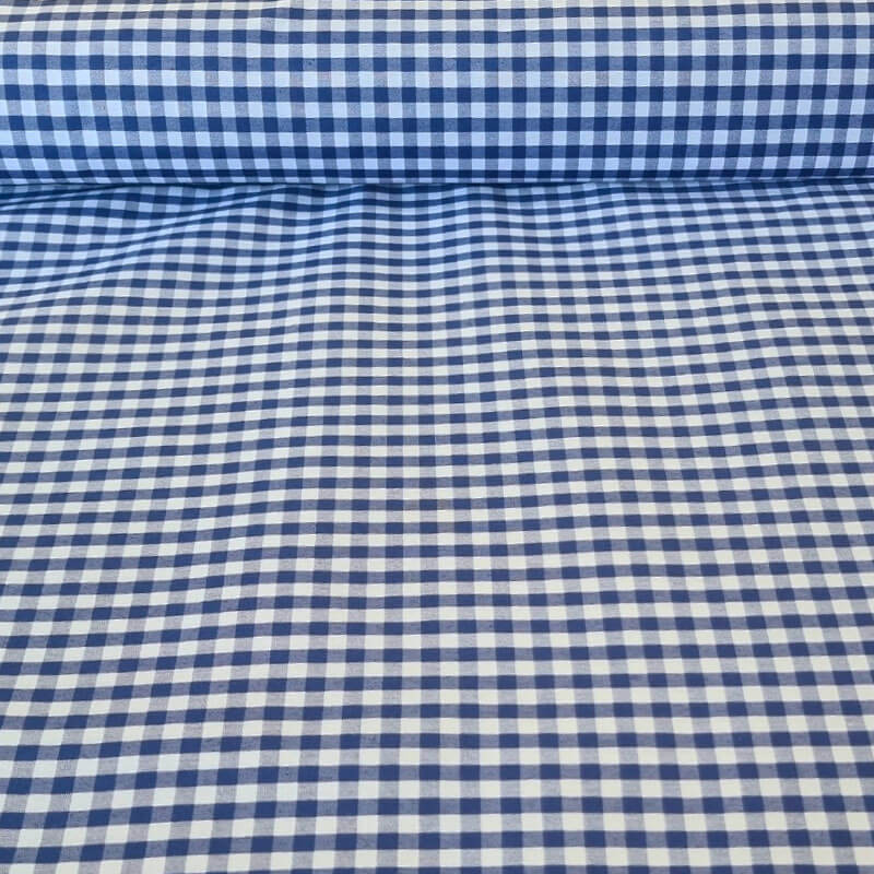 Tela de Cuadros Vichy Azul Marino (ancho 1,60M)