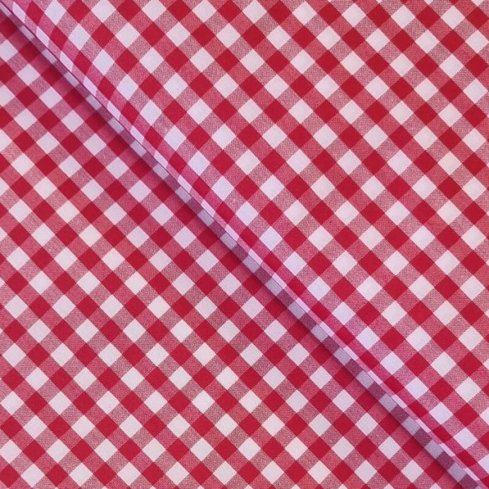 Tela de Cuadros Vichy Roja (ancho 1,60M) - Imagen 2