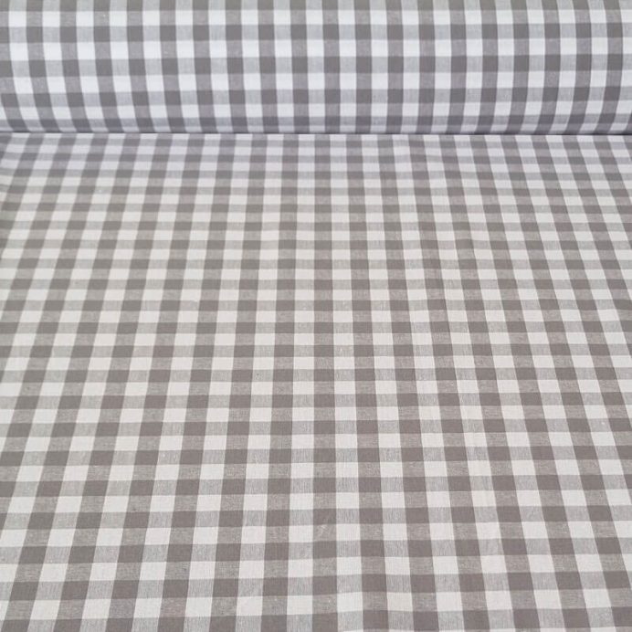 Tela de Cuadros Vichy Gris 100% Algodón (ancho 1,50M)