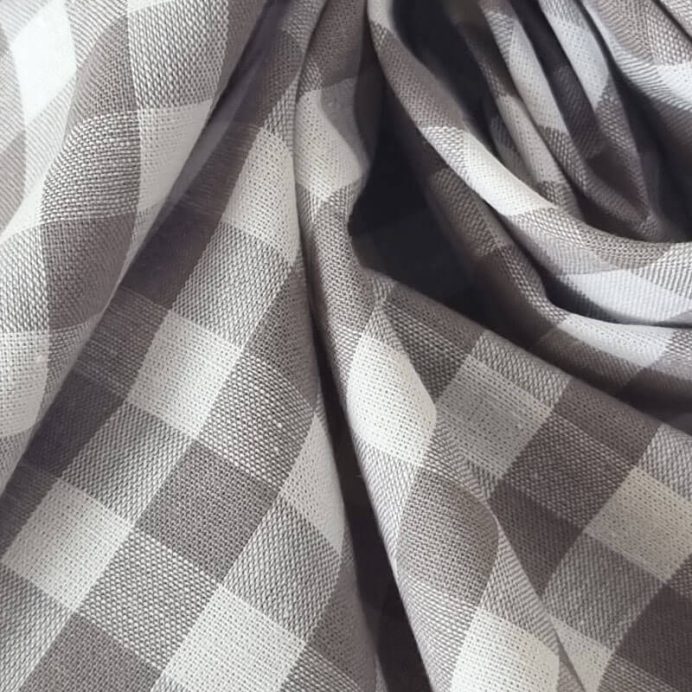 Tela de Cuadros Vichy Gris 100% Algodón (ancho 1,50M) - Imagen 2