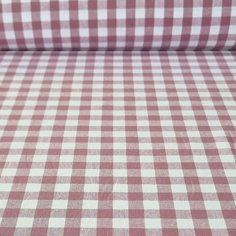 Tela de Cuadros Vichy Maquillaje 100% Algodón (ancho 1,50M)