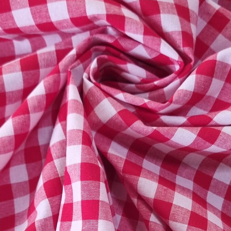 Tela de Cuadros Vichy Rojo 100% Algodón (ancho 1,50M) - Imagen 2