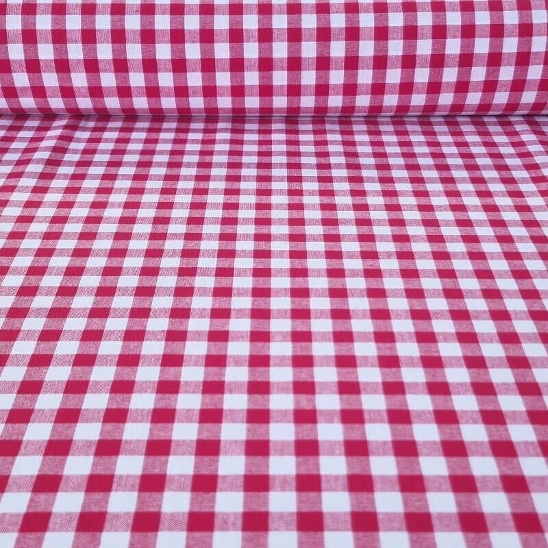 Tela de Cuadros Vichy Rojo 100% Algodón (ancho 1,50M)