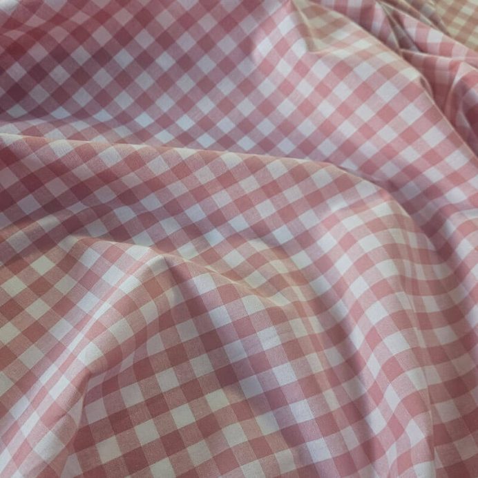 Tela de Cuadros Vichy Rosa Bebé 100% Algodón (ancho 1,50M) - Imagen 2