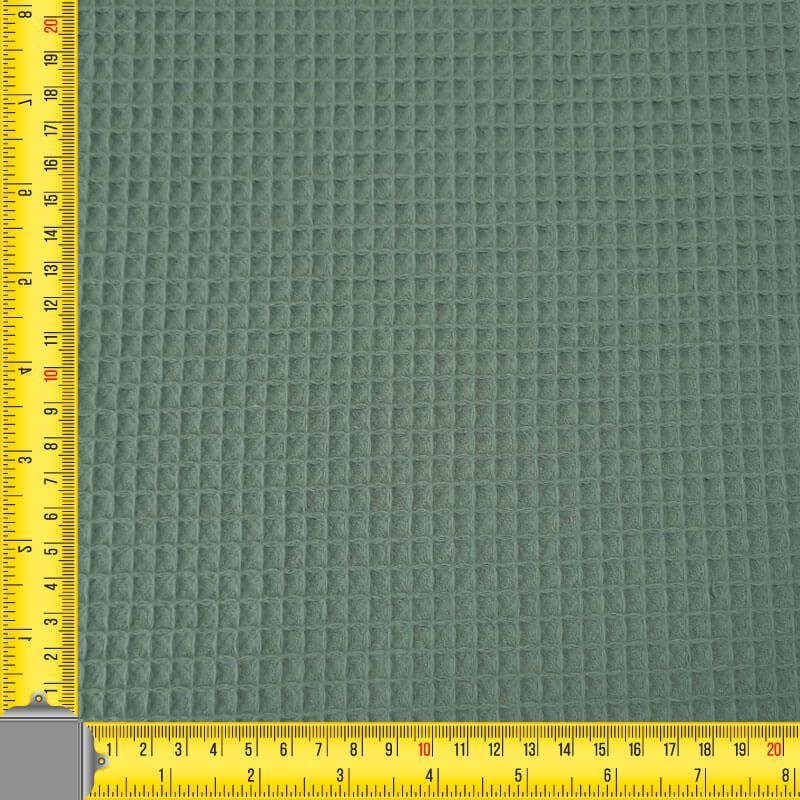 Tela de Piqué Waffle Verde Hoja (ancho 1,50M) - Imagen 3