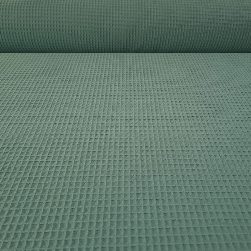Tela de Piqué Waffle Verde Hoja (ancho 1,50M)