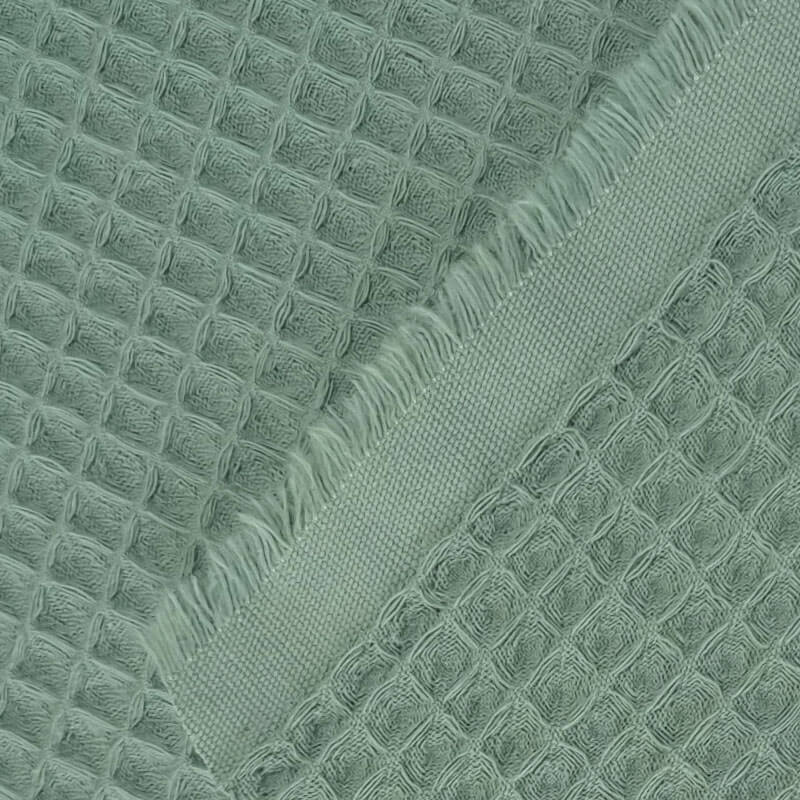 Tela de Piqué Waffle Verde Hoja (ancho 1,50M) - Imagen 2