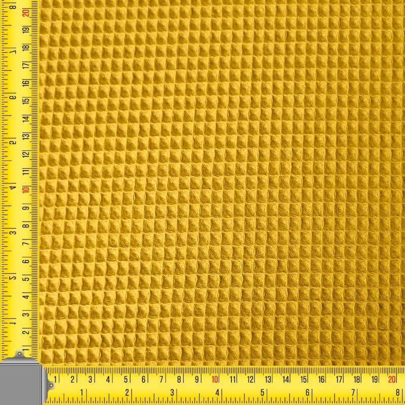 Tela de Piqué Waffle Mostaza (ancho 1,50M) - Imagen 3