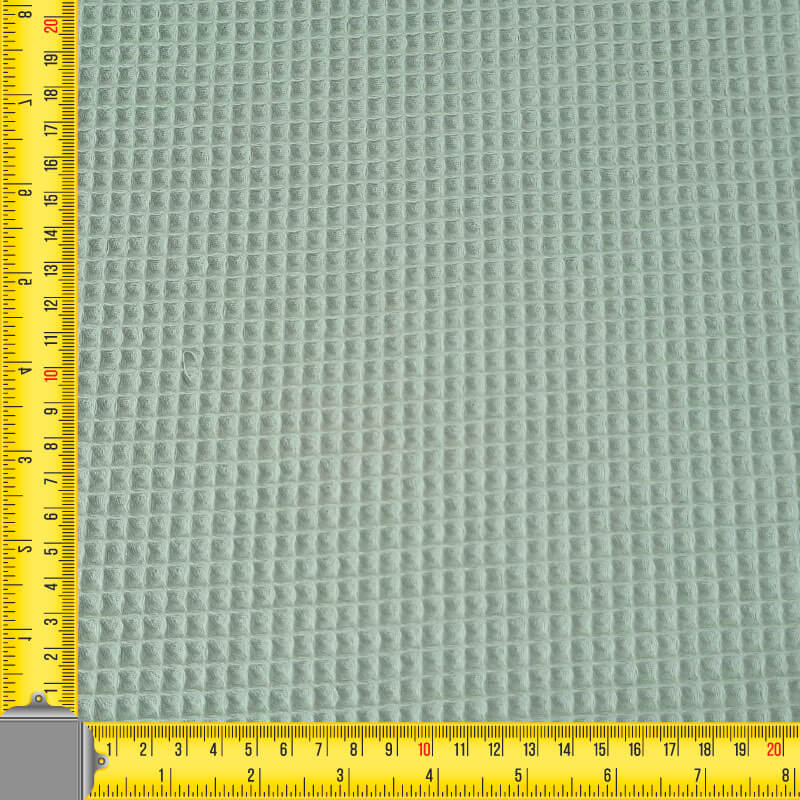 Tela de Piqué Waffle Verde Agua (ancho 1,50M) - Imagen 3