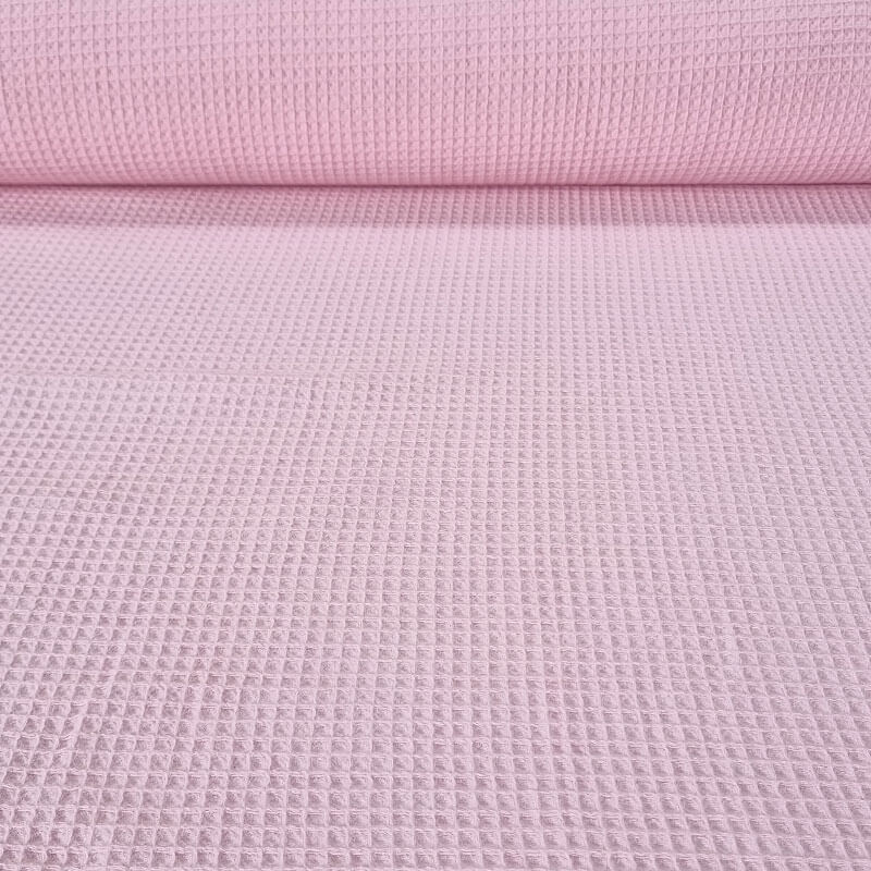 Tela de Piqué Waffle Rosa Bebé (ancho 1,50M)