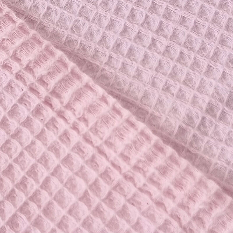 Tela de Piqué Waffle Rosa Bebé (ancho 1,50M) - Imagen 2