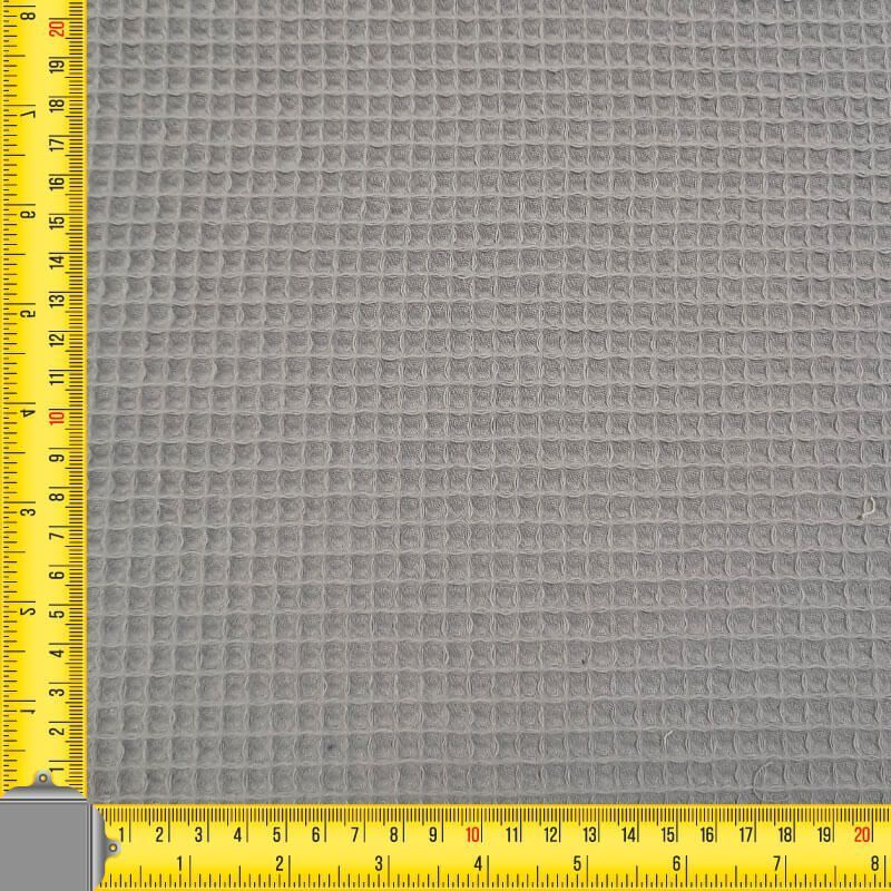 Tela de Piqué Waffle Gris (ancho 1,50M) - Imagen 3