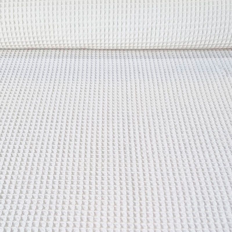 Tela de Piqué Waffle Blanco Óptico (ancho 1,50M)