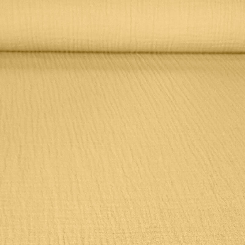 Tela de Doble Gasa Bambula Amarillo Pollo (ancho 1,30M)