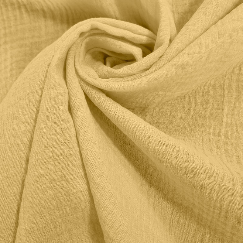 Tela de Doble Gasa Bambula Amarillo Pollo (ancho 1,30M) - Imagen 2