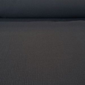 Tela de Doble Gasa Bambula Negra (ancho 1,30M)