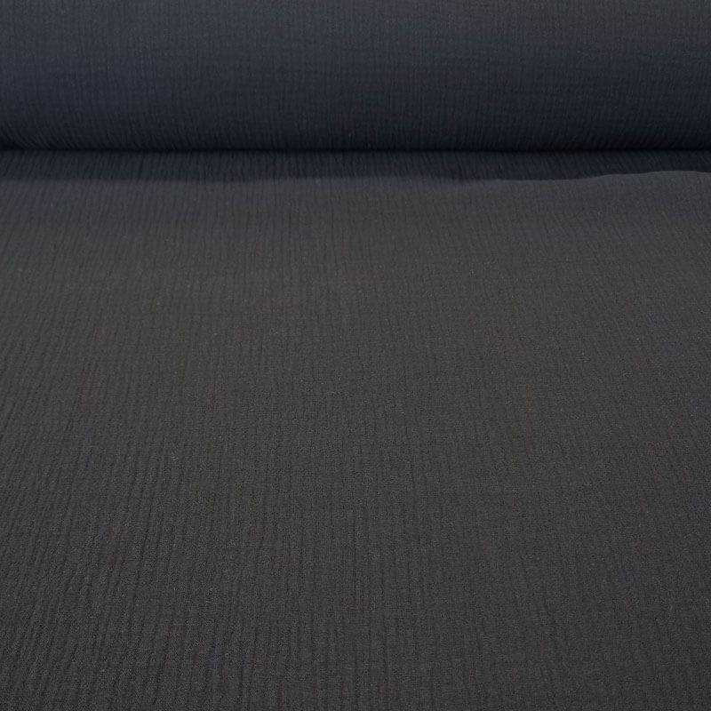 Tela de Doble Gasa Bambula Negra (ancho 1,30M)