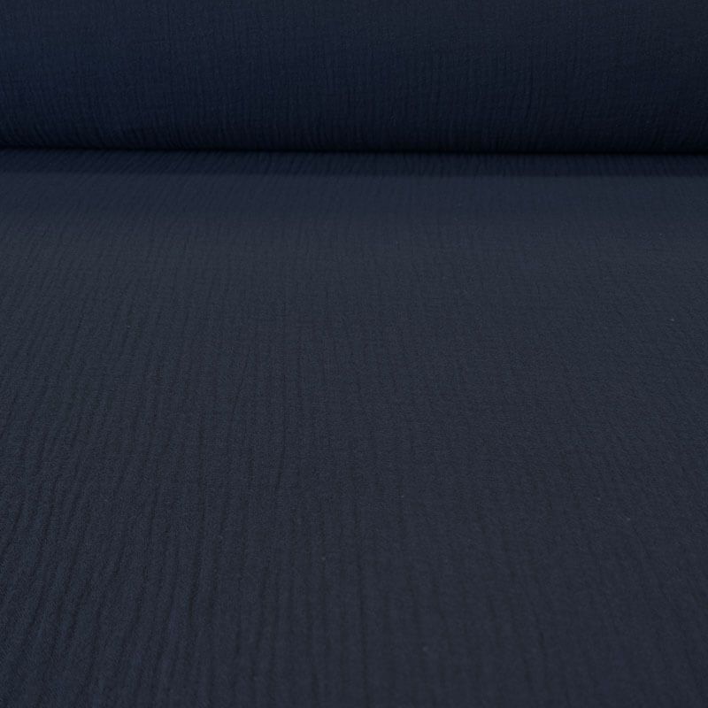 Tela de Doble Gasa Bambula Azul Marino (ancho 1,30M)
