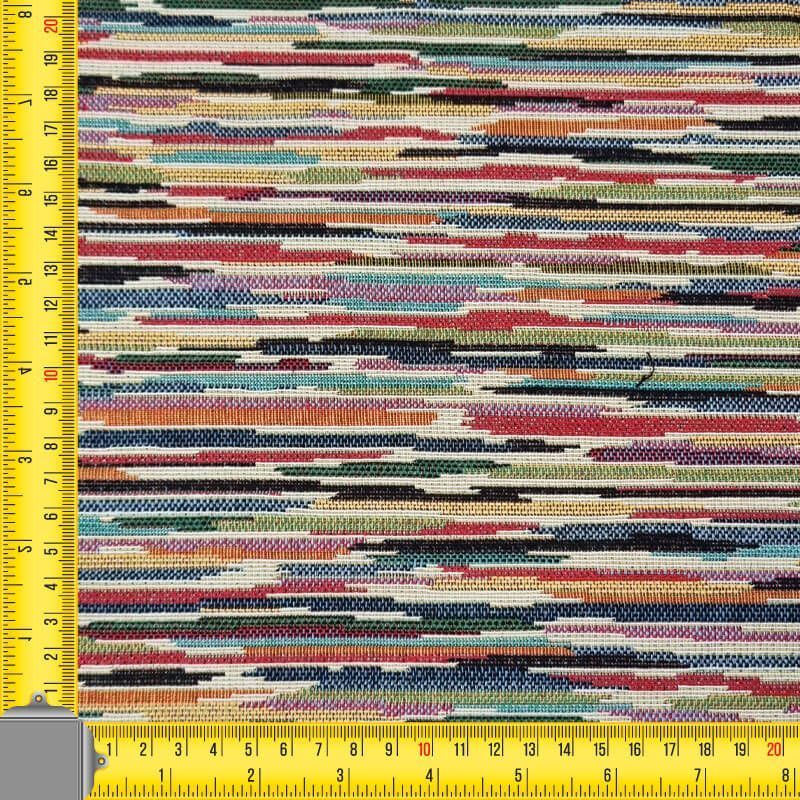 Tela de Gobelino Cruda Rayas Multicolor (ancho 2,80M) - Imagen 2