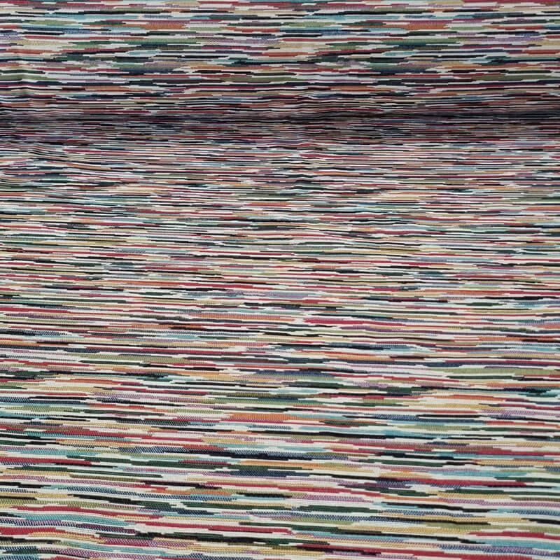 Tela de Gobelino Cruda Rayas Multicolor (ancho 2,80M)