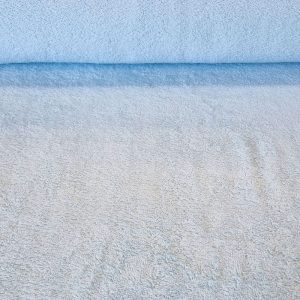 Tela de Rizo de Toalla Algodón Celeste Bebé (ancho 1,50M)