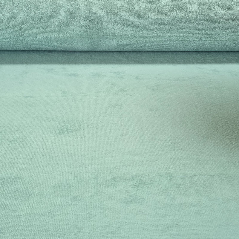 Tela de Rizo de Toalla Bambú Verde Agua (ancho 1,45M)