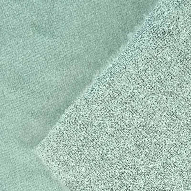 Tela de Rizo de Toalla Bambú Verde Agua (ancho 1,45M) - Imagen 3