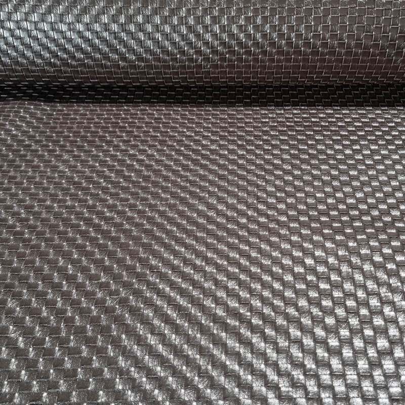 Tela de Polipiel a Cuadros Marrón Chocolate (ancho 1,40M)