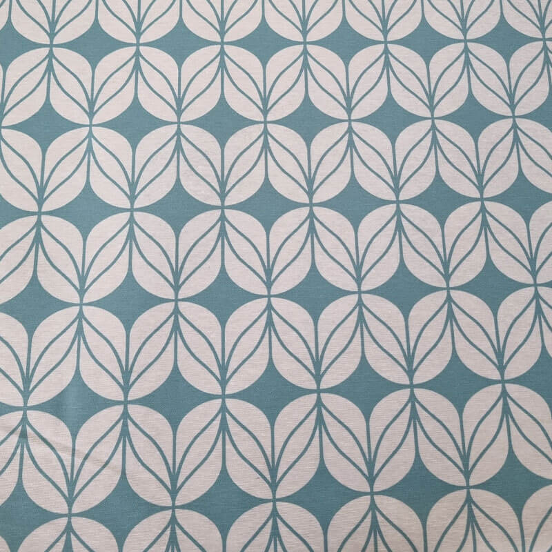 Tela de Mantelería Resinada Antimanchas Azulejos Verde Agua (ancho 1,40M) - Imagen 2