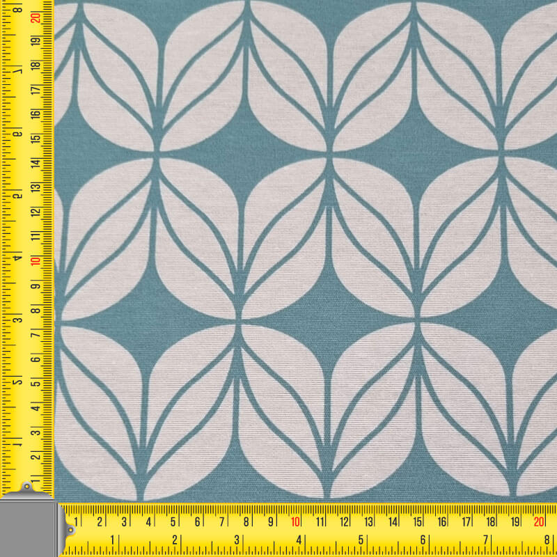 Tela de Mantelería Resinada Antimanchas Azulejos Verde Agua (ancho 1,40M) - Imagen 3