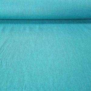 Tela de Lino Natural Turquesa (ancho 1,40M)