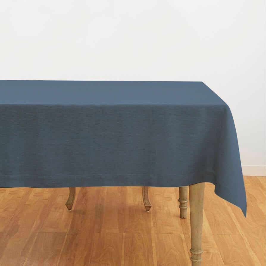 Tela de Lino Natural Azul Jeans (ancho 1,40M) - Imagen 2