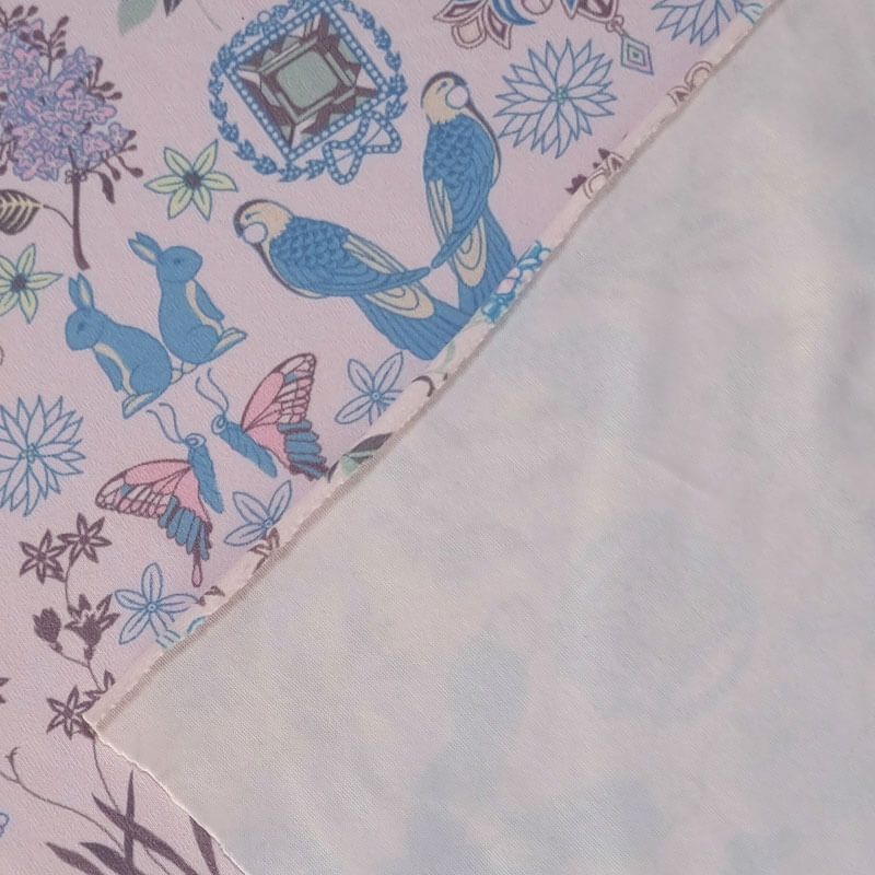 Tela de Lycra de Baño Rosa Palo Estampados Turquesa (ancho 1,50M) - Imagen 4