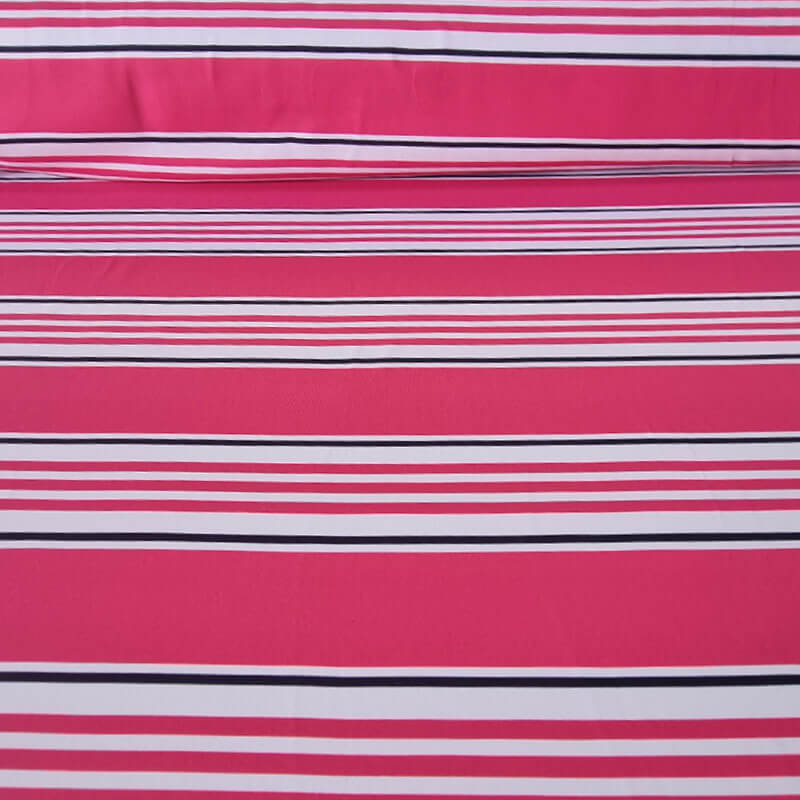 Tela de Lycra de Baño Fresa Rayas (ancho 1,50M)