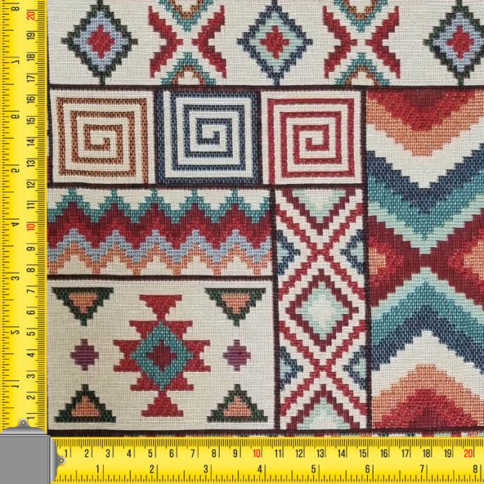 Tela de Gobelino Cruda Motivos Étnicos (ancho 2,80M) - Imagen 4