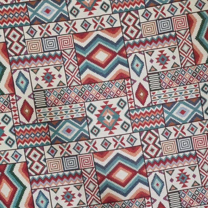 Tela de Gobelino Cruda Motivos Étnicos (ancho 2,80M) - Imagen 2