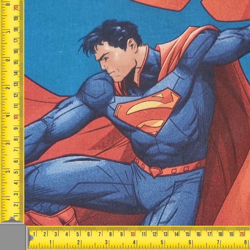 Tela de Popelín Superman Azulina 100% Algodón (ancho 1,40M) - Imagen 3